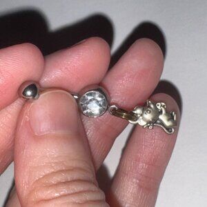 Mouse Dangle Belly Ring